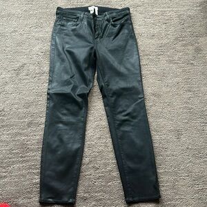 L’agence coated black jeans 28